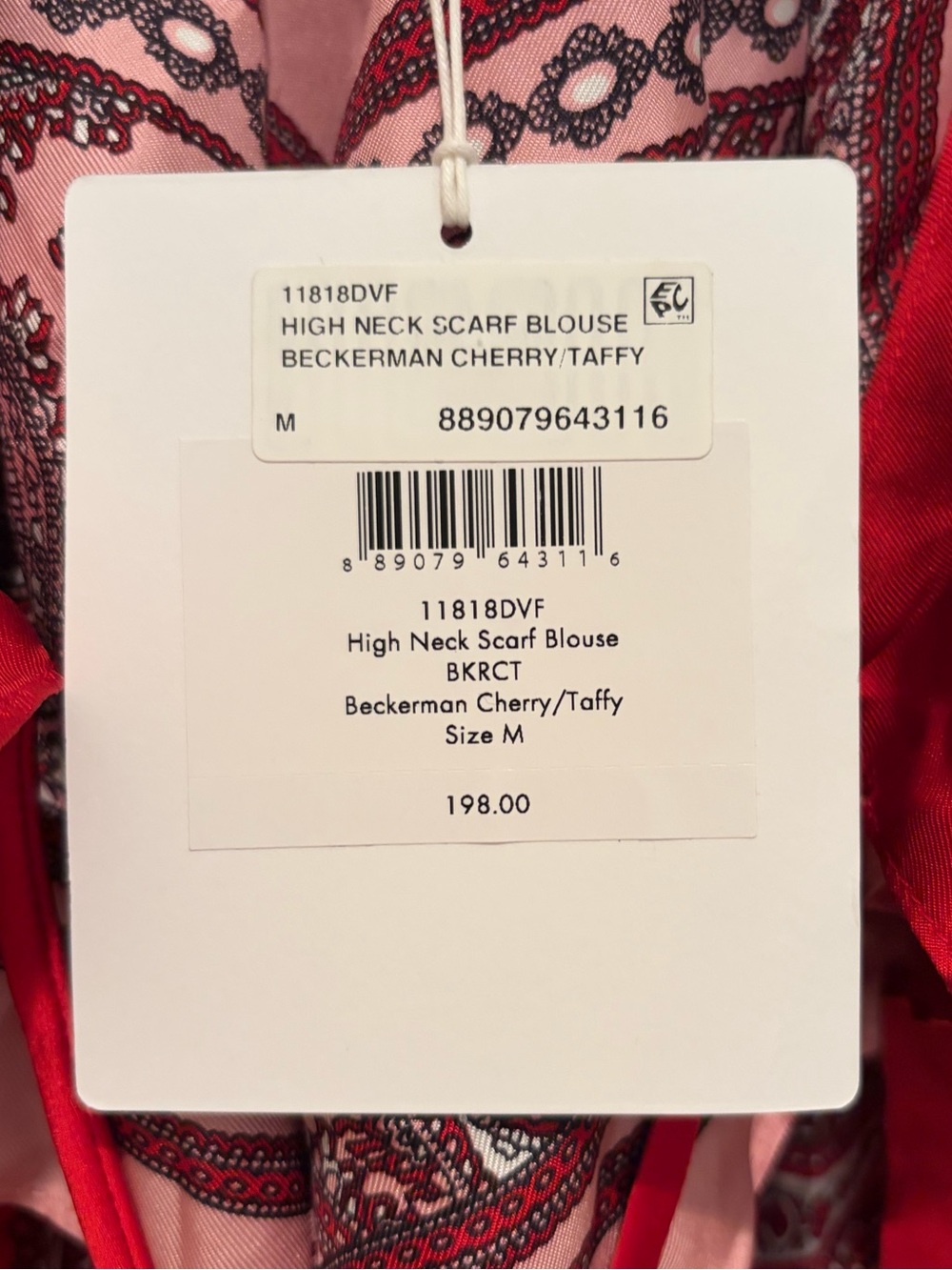 Diane Von Furstenberg Red Paisley Halter Scarf Top - Picture 8 of 14